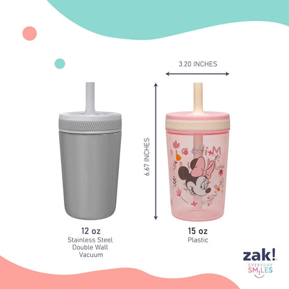 Zak Designs Sesame Street Kelso Toddler Tumblers For Travel or At Home, 15oz 2-Pack Durable Plastic Sippy Cups With Leak-Proof Design is Perfect For Kids (Elmo and Cookie Monster)