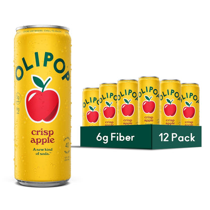 OLIPOP 6g Fiber Prebiotic Soda, Classic Grape, 12 fl oz, 12Pack Skinny | Shelf Stable Prebiotic Soda (Skinny), 6g Fiber, 5g Sugar, Digestive Health Support, Prebiotics & Botanicals, Gluten Free