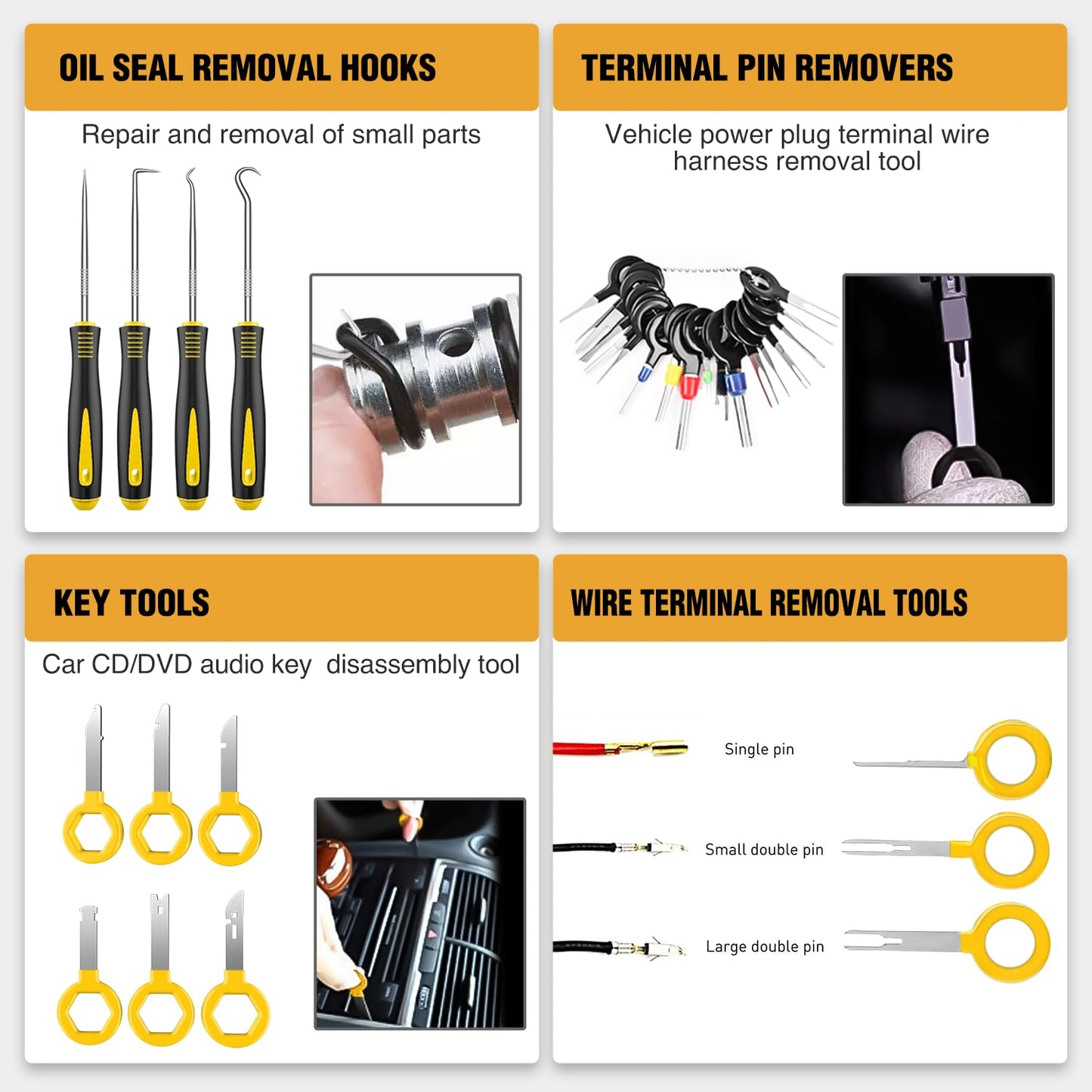 GOOACC 240PCS Bumper Retainer Clips Car Plastic Rivets Fasteners Push Retainer Kit 12 Popular Sizes Auto Push Pin Rivets Set -Door Trim Panel Fender Clips for GM Ford Toyota Honda Chrysler