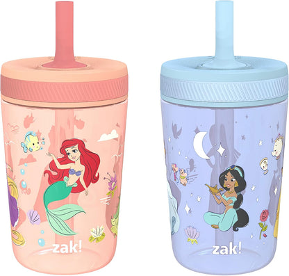 Zak Designs Sesame Street Kelso Toddler Tumblers For Travel or At Home, 15oz 2-Pack Durable Plastic Sippy Cups With Leak-Proof Design is Perfect For Kids (Elmo and Cookie Monster)