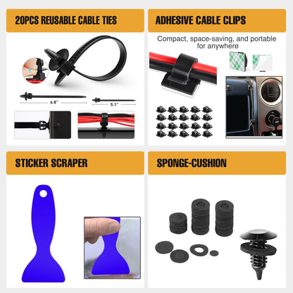 GOOACC 240PCS Bumper Retainer Clips Car Plastic Rivets Fasteners Push Retainer Kit 12 Popular Sizes Auto Push Pin Rivets Set -Door Trim Panel Fender Clips for GM Ford Toyota Honda Chrysler