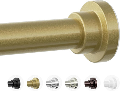 Mcrbeay Shower Curtain Rod, 1" Diameter Heavy Duty Tension Shower Rod | Adjustable 28-74 inch Non Slip No Drill Spring Tension Rod For Bathroom, Shower Stall, No Rust, Bronze