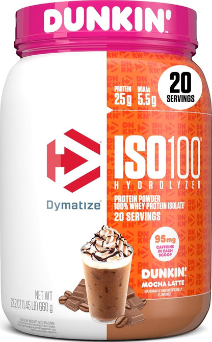 Dymatize ISO100 Protein Powder, 100% Whey Isolate, Cookies & Cream | 25g Protein, Hydrolyzed, Fast-Absorbing, Supports Muscle Health, 5.5g BCAAs, Gluten-Free, 20 Servings, 1.3 lb