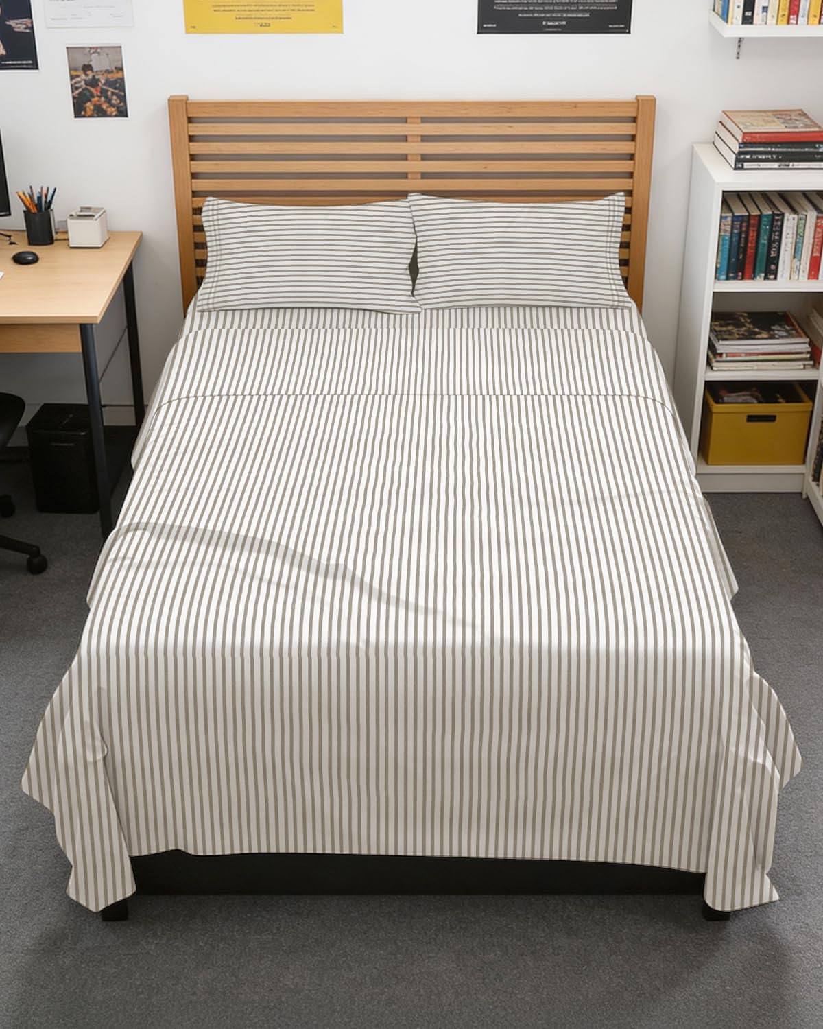 Twin XL 3 Piece Sheet Set - College Dorm Room Essentials - White | Deep Pocket Bed Sheets for Women, Men, Teens & Students, Soft, Cooling, Breathable & Wrinkle Free, Oeko-Tex Bed Sheet Set