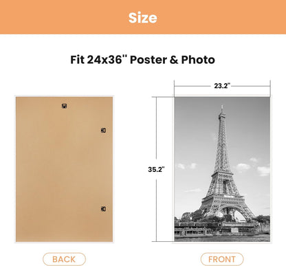 upsimples 12x16 Poster Frame, Easy Slide-In Assembly, Black, 3 Pack | Gallery Wall 12 x 16 Picture Frames Set for Family, Wedding, Christmas, Easy to Change Photos