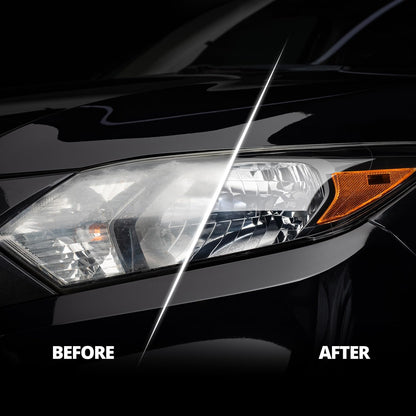 CERAKOTE® Ceramic Headlight Restoration Kit, No Power Tools, 10 Wipe Kit | Restores clouded, yellowed headlights, ceramic UV protection, 3-step wipe system, no power tools needed