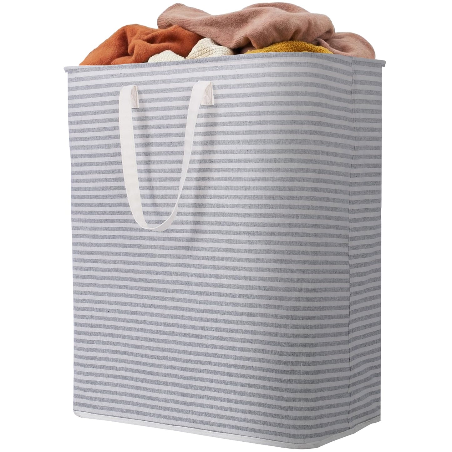Lifewit 2 Pack Laundry Basket 80L Each, Collapsible Clothes Hamper with Reinforced Handles, Freestanding Waterproof Design for Bedroom and Laundry Room, Grey 160L Total
