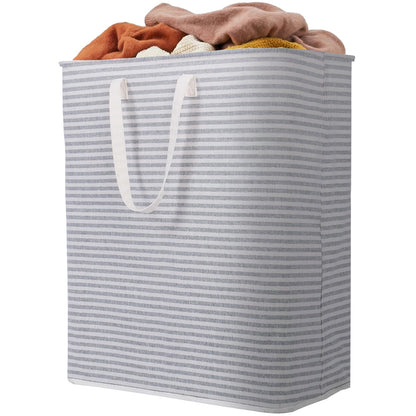 Lifewit 2 Pack Laundry Basket 80L Each, Collapsible Clothes Hamper with Reinforced Handles, Freestanding Waterproof Design for Bedroom and Laundry Room, Grey 160L Total