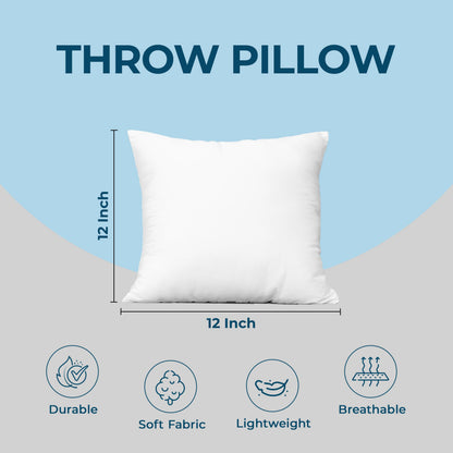 Utopia Bedding Throw Pillows, Decorative 18x18 Pillow Inserts, Set of 4 | Down alternative pillow insert with plush fluffy fill for beds sofas couches and chairs. Suitable for indoor outdoor use.