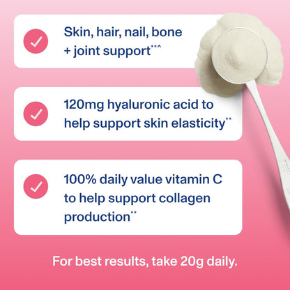 Vital Proteins Collagen Peptides Powder Advanced, Unflavored, 20oz | Hyaluronic Acid & Vitamin C, Supports Hair Skin & Nails, Collagen Peptides, 27 Servings