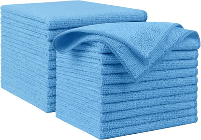 AIDEA Microfiber Cleaning Cloth-50PK, Microfiber Towels for Cars, 12×12" | Premium Wash Cloths, Dusting Cloth Cleaning Rags, Absorbent Towels for SUVs, House, Kitchen, Window, Cleaning Supplies