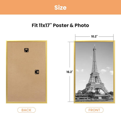 upsimples 12x16 Poster Frame, Easy Slide-In Assembly, Black, 3 Pack | Gallery Wall 12 x 16 Picture Frames Set for Family, Wedding, Christmas, Easy to Change Photos