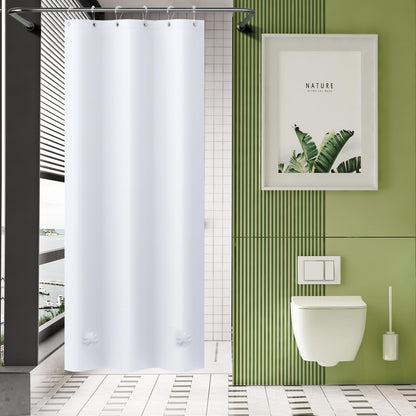 AmazerBath Plastic Shower Curtain Clear Premium PEVA, Clear Shower Curtain Heavy Duty 8G, Weighted Shower Curtains for Bathroom Accessories with 3 Big Stones and 12 Rustproof Grommets, 72x72 Inches