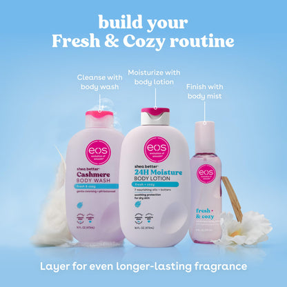 eos Shea Better Body Lotion- Vanilla Cashmere, 24-Hour Moisture, 16 fl oz