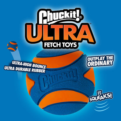 Chuckit! Ultra Ball Dog Toy, Durable Rubber, Medium 2.5-in, 2 Pack | Made from Durable Rubber with an Extra-Thick Core, This Bouncy Fetch Ball Floats in Water for Lasting Games of Fetch