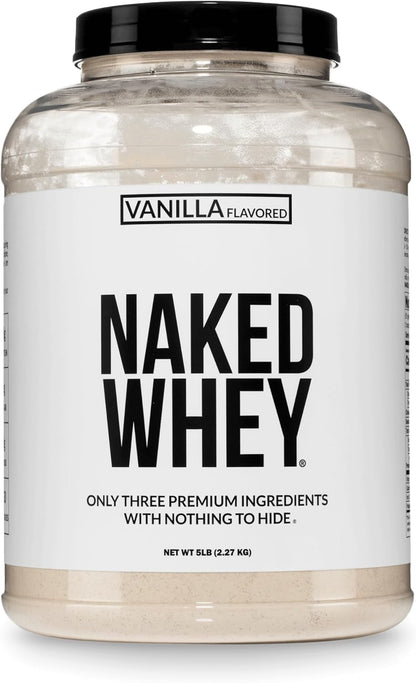 NAKED Whey 1Lb - Only 1 Ingredient, Grass Fed Whey Protein Powder, NSF Certified, Undenatured, No Gmos, No Soy, Gluten Free, Stimulate Growth, Enhance Recovery - 15 Servings