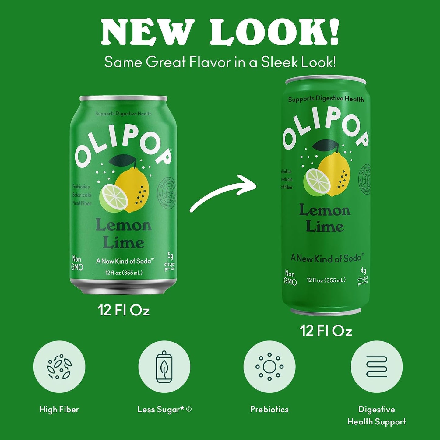 OLIPOP 6g Fiber Prebiotic Soda, Classic Grape, 12 fl oz, 12Pack Skinny | Shelf Stable Prebiotic Soda (Skinny), 6g Fiber, 5g Sugar, Digestive Health Support, Prebiotics & Botanicals, Gluten Free