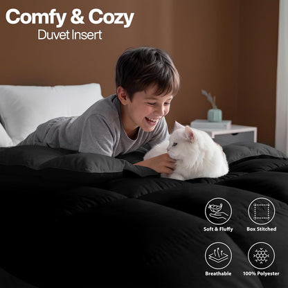 Utopia Bedding Queen Comforter 2 Pack, Duvet Insert, White, 88 x 88 Inches | Soft and Fluffy Down Alternative Bed Comforter, All Season, Breathable, Corner Tabs, Box Stitched, Durable, Machine Washable