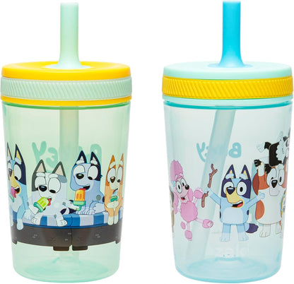 Zak Designs Sesame Street Kelso Toddler Tumblers For Travel or At Home, 15oz 2-Pack Durable Plastic Sippy Cups With Leak-Proof Design is Perfect For Kids (Elmo and Cookie Monster)