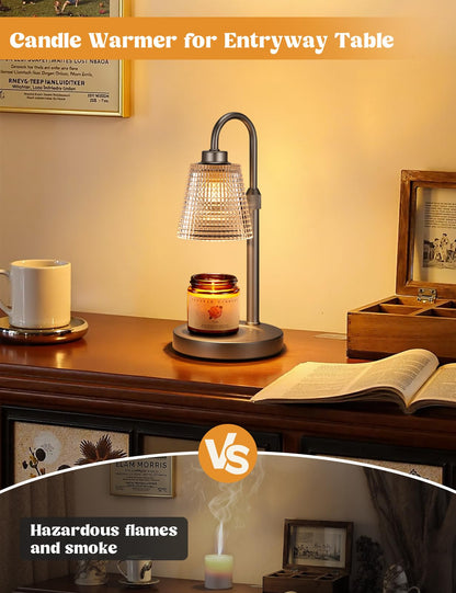 Candle Warmer Lamp with Timer Home Decor Birthday Gifts for Women | Dimmable Candle Warmer for Jar Candles, Height Adjustable Wax Melts Warmer,Room Decor House Warming Gifts New