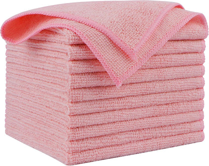 AIDEA Microfiber Cleaning Cloth-50PK, Microfiber Towels for Cars, 12×12" | Premium Wash Cloths, Dusting Cloth Cleaning Rags, Absorbent Towels for SUVs, House, Kitchen, Window, Cleaning Supplies