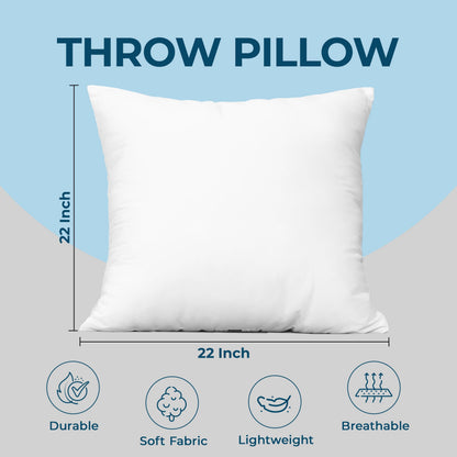 Utopia Bedding Throw Pillows, Decorative 18x18 Pillow Inserts, Set of 4 | Down alternative pillow insert with plush fluffy fill for beds sofas couches and chairs. Suitable for indoor outdoor use.