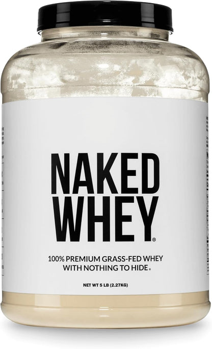 NAKED Whey 1Lb - Only 1 Ingredient, Grass Fed Whey Protein Powder, NSF Certified, Undenatured, No Gmos, No Soy, Gluten Free, Stimulate Growth, Enhance Recovery - 15 Servings