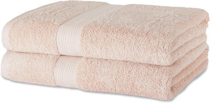 Amazon Basics 6-Piece Oversized Fade-Resistant Towel Set, 100% Cotton, Highly Absorbent, Soft, Teal, 2 Bath Towels, 2 Hand Towels, 2 Washcloths