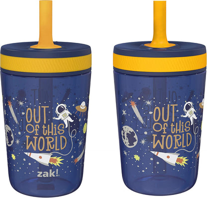Zak Designs Sesame Street Kelso Toddler Tumblers For Travel or At Home, 15oz 2-Pack Durable Plastic Sippy Cups With Leak-Proof Design is Perfect For Kids (Elmo and Cookie Monster)