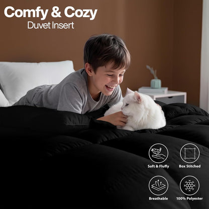 Utopia Bedding Queen Comforter 2 Pack, Duvet Insert, White, 88 x 88 Inches | Soft and Fluffy Down Alternative Bed Comforter, All Season, Breathable, Corner Tabs, Box Stitched, Durable, Machine Washable