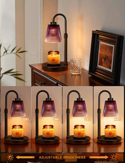Candle Warmer Lamp with Timer Home Decor Birthday Gifts for Women | Dimmable Candle Warmer for Jar Candles, Height Adjustable Wax Melts Warmer,Room Decor House Warming Gifts New