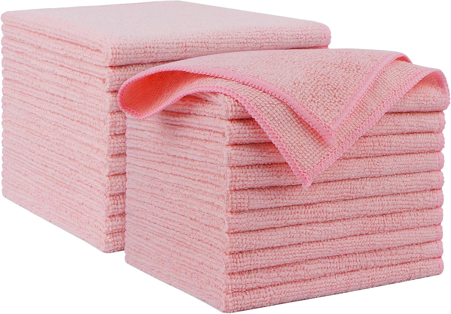 AIDEA Microfiber Cleaning Cloth-50PK, Microfiber Towels for Cars, 12×12" | Premium Wash Cloths, Dusting Cloth Cleaning Rags, Absorbent Towels for SUVs, House, Kitchen, Window, Cleaning Supplies