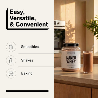 NAKED Whey 1Lb - Only 1 Ingredient, Grass Fed Whey Protein Powder, NSF Certified, Undenatured, No Gmos, No Soy, Gluten Free, Stimulate Growth, Enhance Recovery - 15 Servings