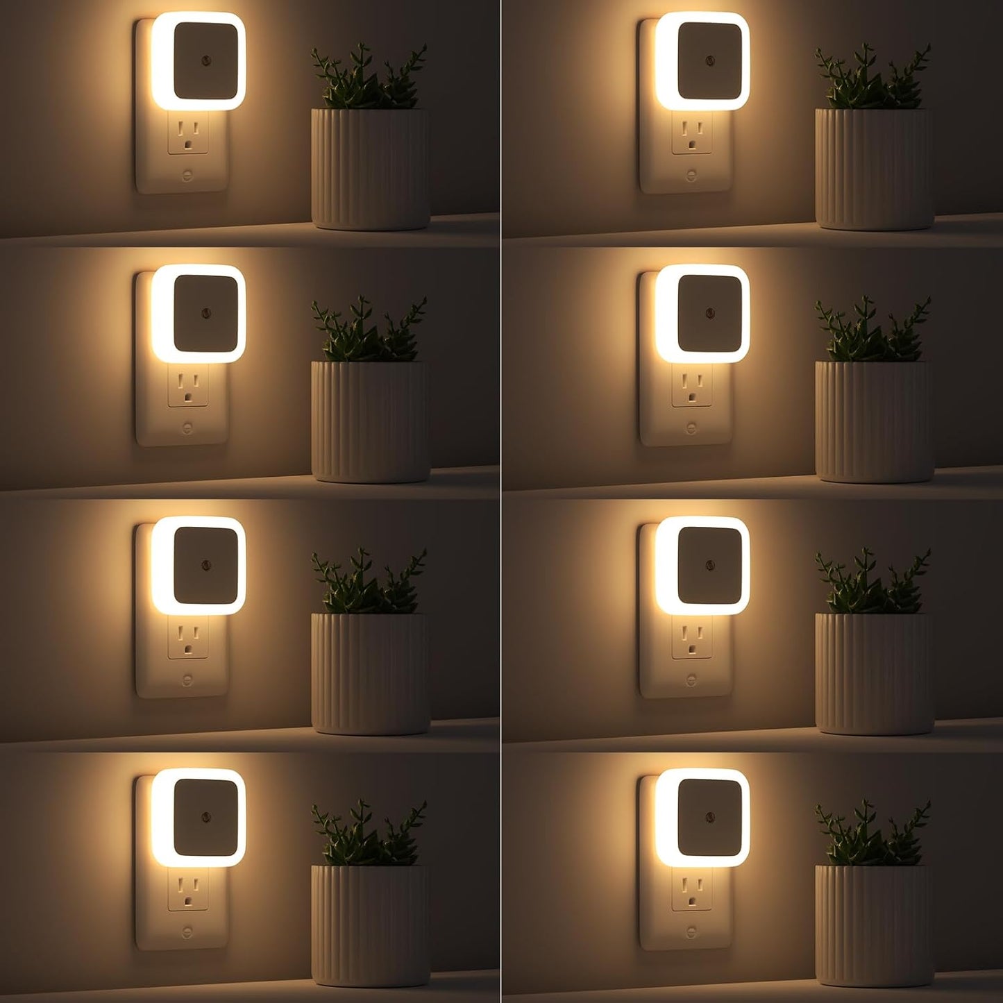 Sujeet Night Light, Night Lights Plug into Wall 8-Pack, Nightlight Plug in Night Light, Dusk to Dawn Night Lamp Led (Warm White)