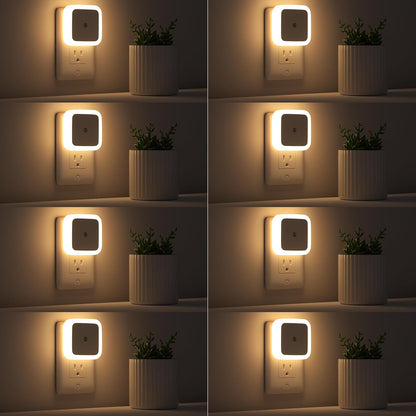 Sujeet Night Light, Night Lights Plug into Wall 8-Pack, Nightlight Plug in Night Light, Dusk to Dawn Night Lamp Led (Warm White)