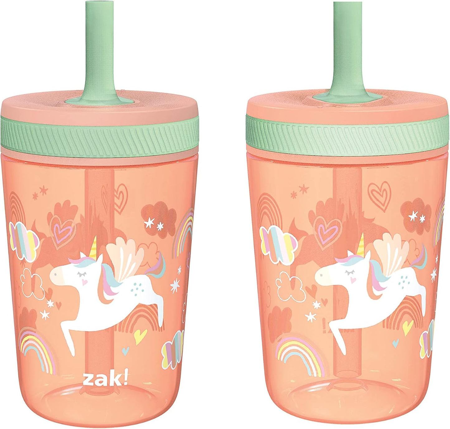Zak Designs Sesame Street Kelso Toddler Tumblers For Travel or At Home, 15oz 2-Pack Durable Plastic Sippy Cups With Leak-Proof Design is Perfect For Kids (Elmo and Cookie Monster)