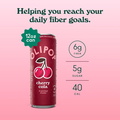 OLIPOP 6g Fiber Prebiotic Soda, Classic Grape, 12 fl oz, 12Pack Skinny | Shelf Stable Prebiotic Soda (Skinny), 6g Fiber, 5g Sugar, Digestive Health Support, Prebiotics & Botanicals, Gluten Free