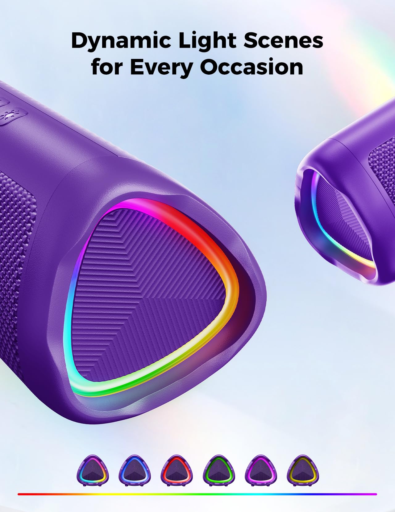 Bluetooth Speaker, 20W HD Sound, Portable Wireless, IPX5 Waterproof, Up to 24H Playtime, TWS Pairing, for Home/Party/Outdoor/Camping/Beach Essentials, Electronic Gadgets, Birthday Gift (Black)
