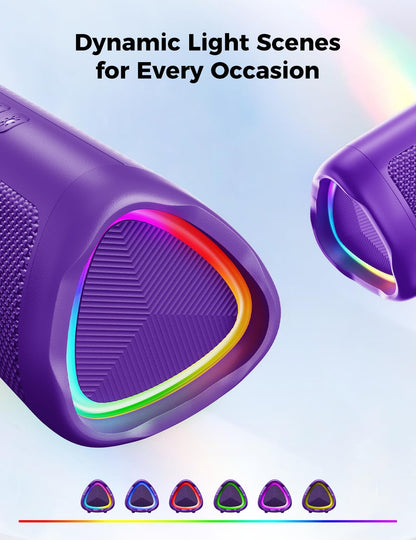 Bluetooth Speaker, 20W HD Sound, Portable Wireless, IPX5 Waterproof, Up to 24H Playtime, TWS Pairing, for Home/Party/Outdoor/Camping/Beach Essentials, Electronic Gadgets, Birthday Gift (Black)