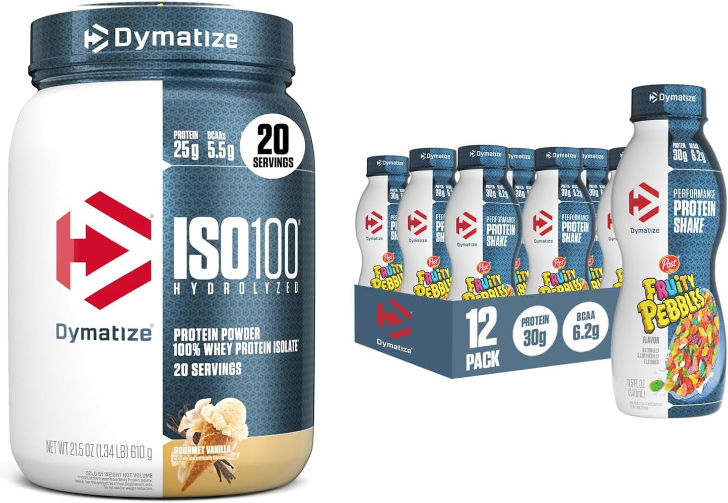 Dymatize ISO100 Protein Powder, 100% Whey Isolate, Cookies & Cream | 25g Protein, Hydrolyzed, Fast-Absorbing, Supports Muscle Health, 5.5g BCAAs, Gluten-Free, 20 Servings, 1.3 lb