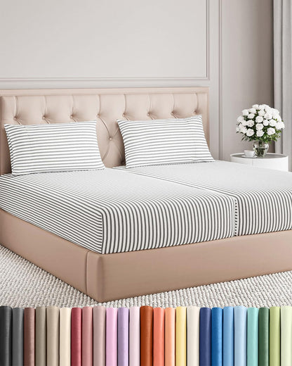Twin XL 3 Piece Sheet Set - College Dorm Room Essentials - White | Deep Pocket Bed Sheets for Women, Men, Teens & Students, Soft, Cooling, Breathable & Wrinkle Free, Oeko-Tex Bed Sheet Set
