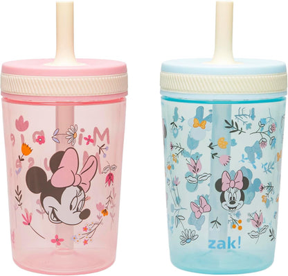 Zak Designs Sesame Street Kelso Toddler Tumblers For Travel or At Home, 15oz 2-Pack Durable Plastic Sippy Cups With Leak-Proof Design is Perfect For Kids (Elmo and Cookie Monster)