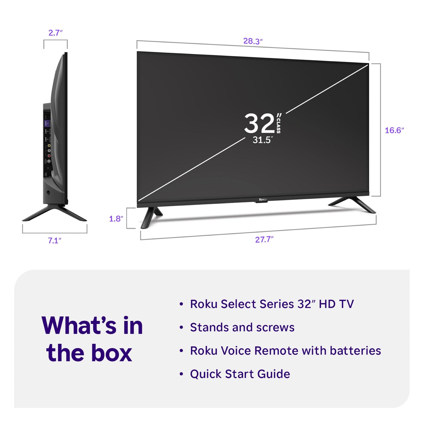 Roku 40-Inch Smart TV 2026 - Select Series, 1080p Full HD TV - RokuTV | Flat Screen LED Television with Voice Remote, Wi-Fi & Bluetooth Headphone Mode - Streaming Live Local News Sports & Movies