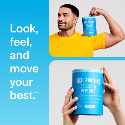 Vital Proteins Collagen Peptides Powder, Unflavored, 9.33oz | Grass-Fed Collagen Peptides, Supports Hair Skin & Nails, Bones & Joints, 13 Servings