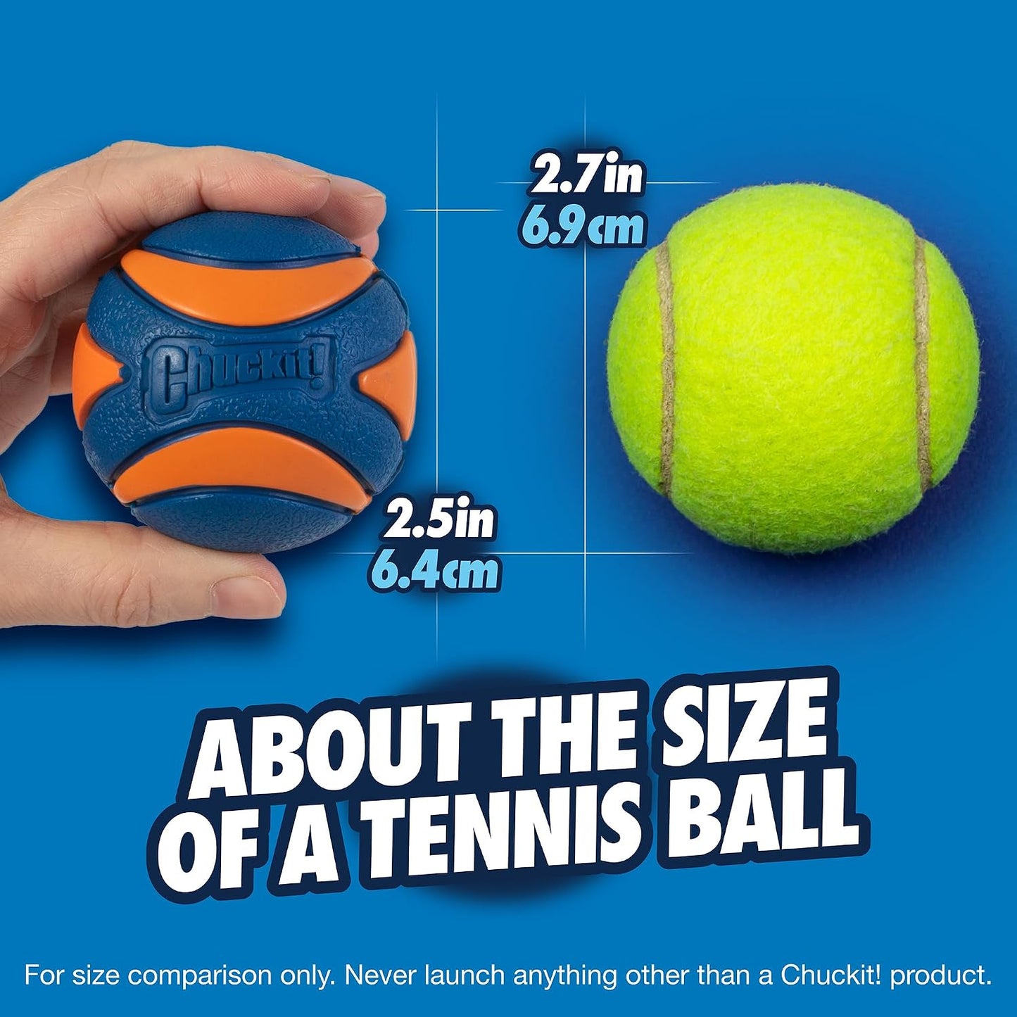 Chuckit! Ultra Ball Dog Toy, Durable Rubber, Medium 2.5-in, 2 Pack | Made from Durable Rubber with an Extra-Thick Core, This Bouncy Fetch Ball Floats in Water for Lasting Games of Fetch