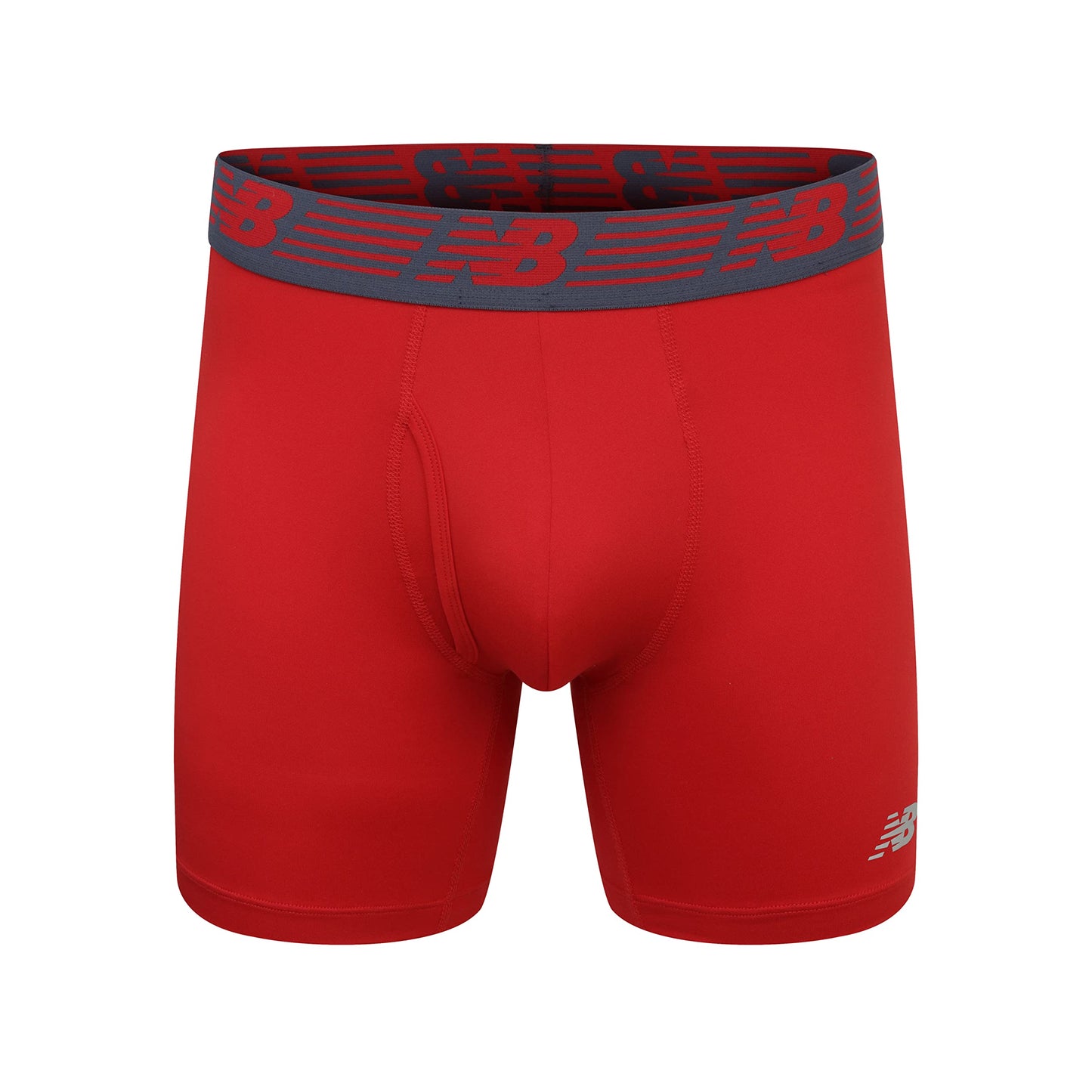 New Balance Men's Performance Boxer Briefs with Fly, Breathable Stretch Underwear, Moisture Wicking, Soft Waistband (3 Pack)