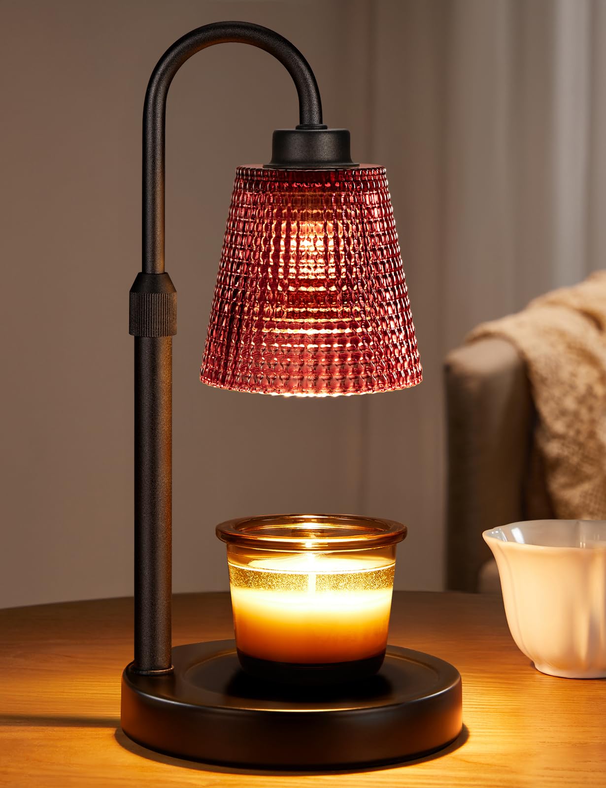 Candle Warmer Lamp with Timer Home Decor Birthday Gifts for Women | Dimmable Candle Warmer for Jar Candles, Height Adjustable Wax Melts Warmer,Room Decor House Warming Gifts New