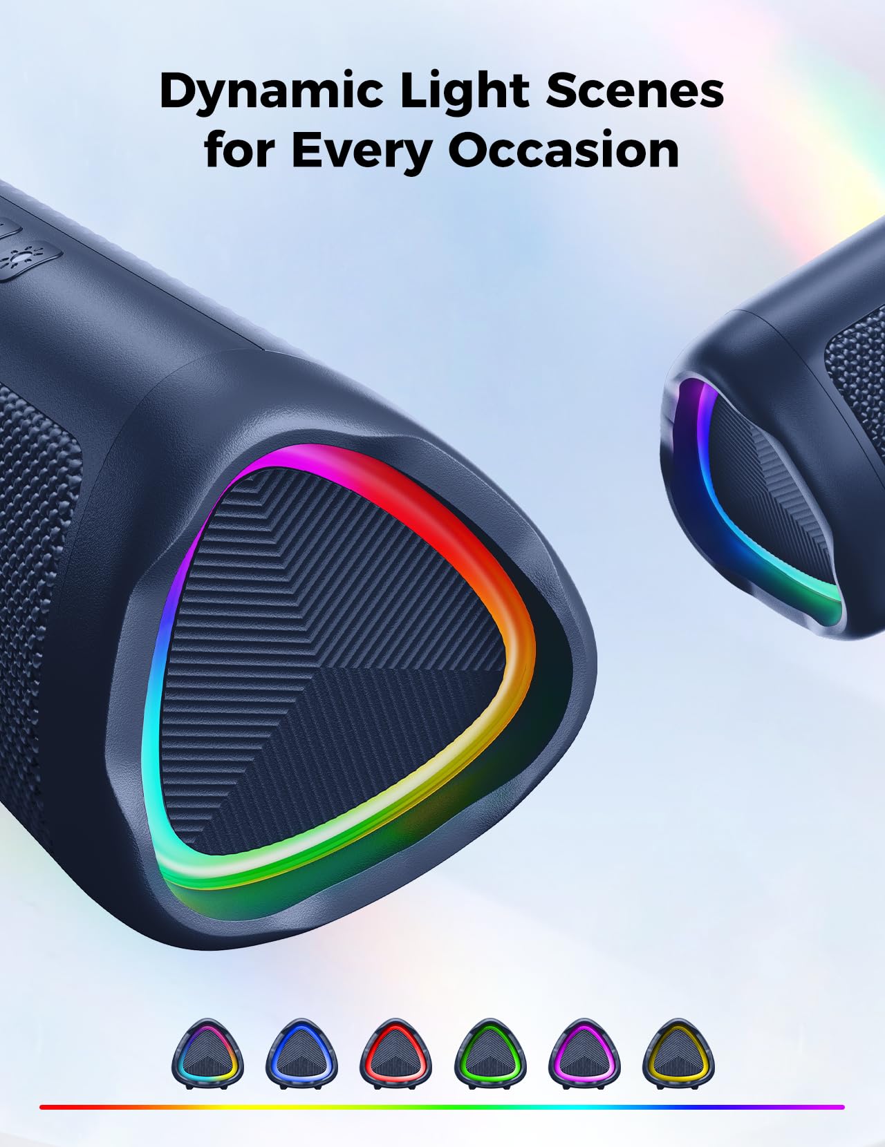 Bluetooth Speaker, 20W HD Sound, Portable Wireless, IPX5 Waterproof, Up to 24H Playtime, TWS Pairing, for Home/Party/Outdoor/Camping/Beach Essentials, Electronic Gadgets, Birthday Gift (Black)