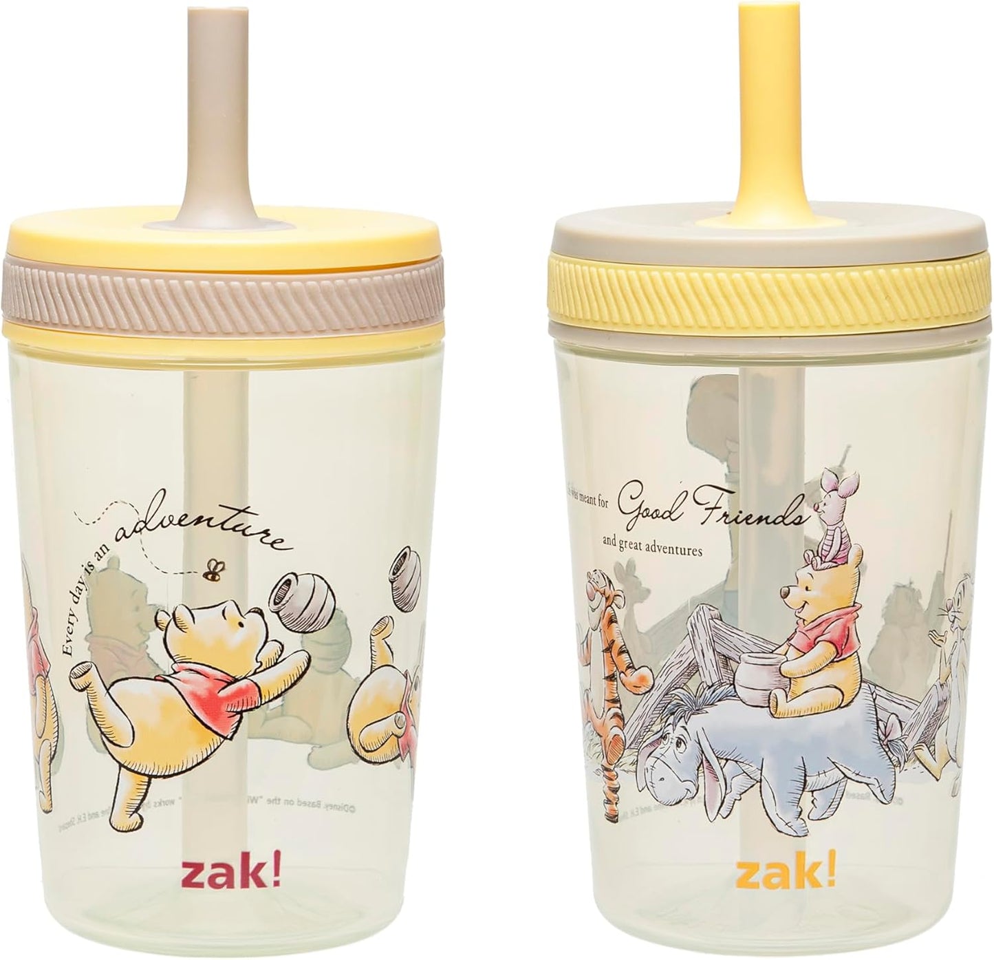 Zak Designs Sesame Street Kelso Toddler Tumblers For Travel or At Home, 15oz 2-Pack Durable Plastic Sippy Cups With Leak-Proof Design is Perfect For Kids (Elmo and Cookie Monster)