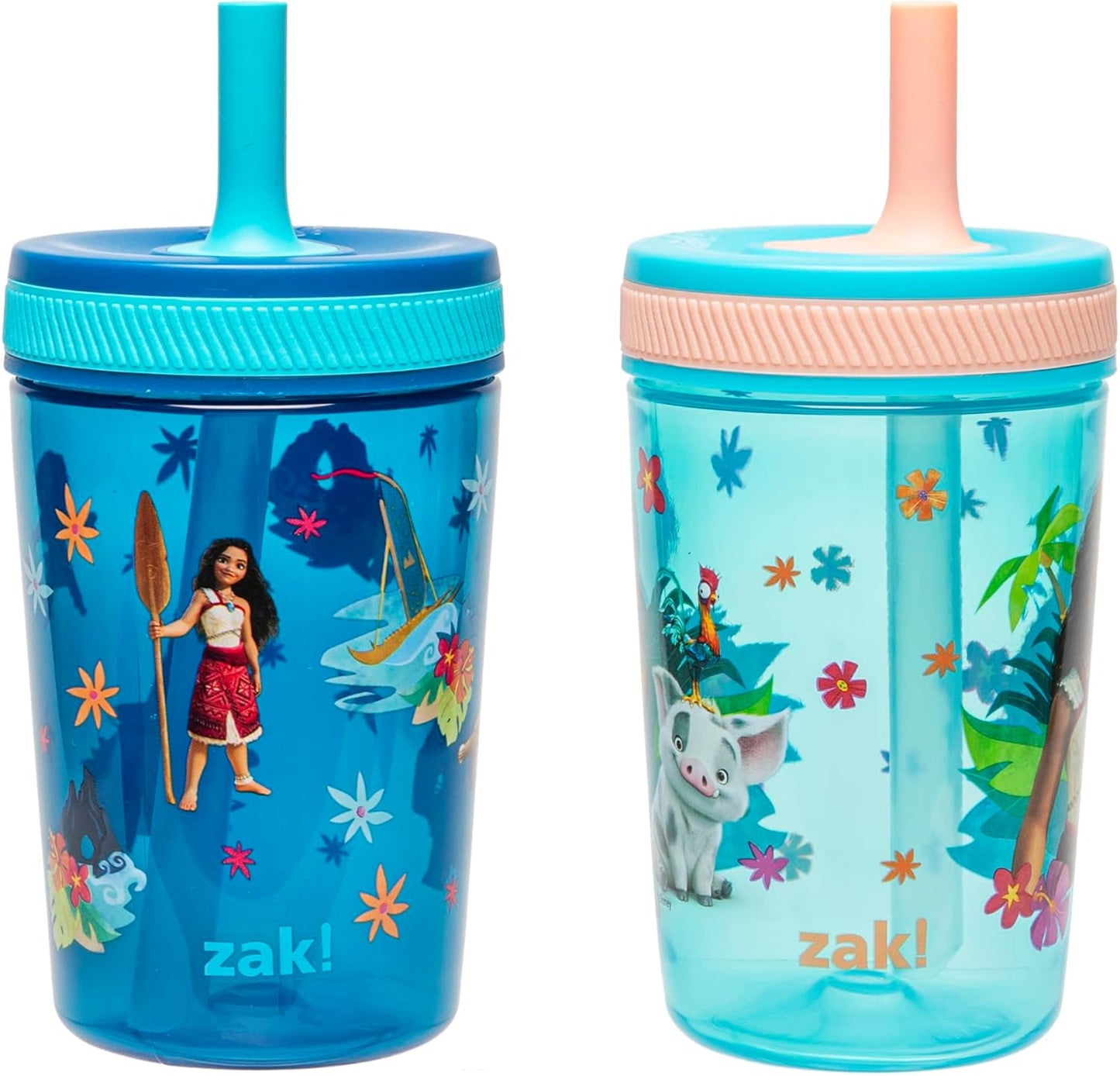 Zak Designs Sesame Street Kelso Toddler Tumblers For Travel or At Home, 15oz 2-Pack Durable Plastic Sippy Cups With Leak-Proof Design is Perfect For Kids (Elmo and Cookie Monster)